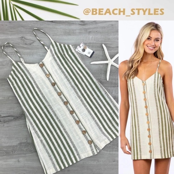 🔆RIP CURL🔆 COSTA STRIPE DRESS - Picture 1 of 15
